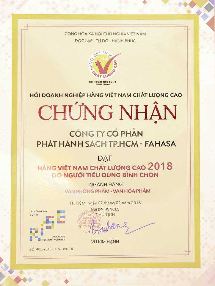 HÀNG VIỆT NAM CHẤT LƯỢNG CAO 2018